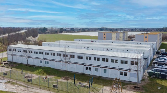 Zweigeschossige Asylunterkunft in Waghaeusel