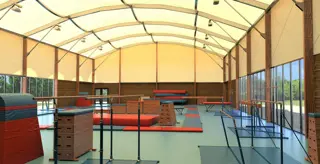 Couverture d'une salle de gymnastique